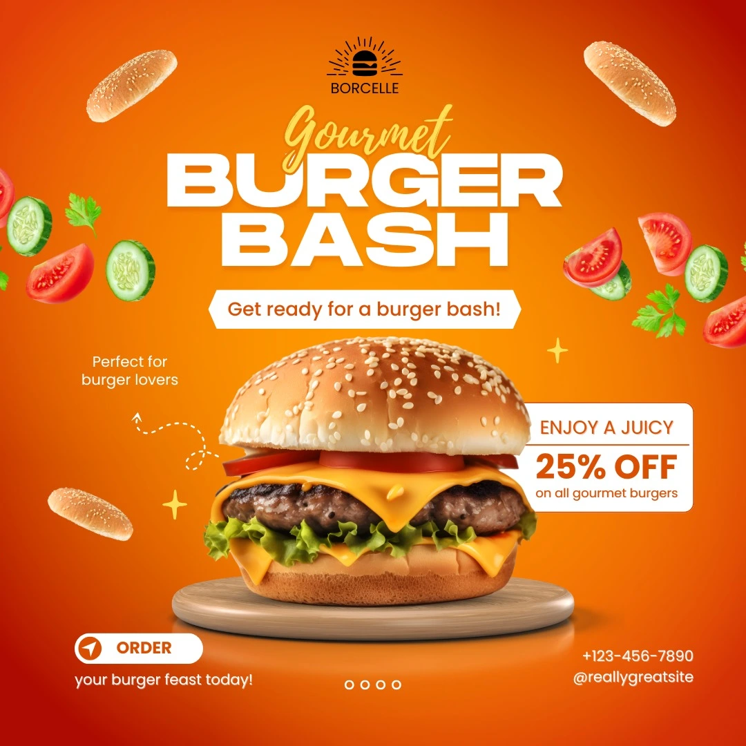 Fast Food Restaurant Social Media Post Design by Hammad Ahmed